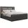 MKS Boxbett, GOLD-5 Led, 160/200 Dunkelgrau Kunstleder - H4