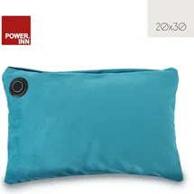 POWER INN Wärmekissen 20 x 30 cm Samtoptik petrol | mit Akku