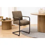 VCM ebuy24 Esszimmerstuhl mit Armlehne Braun