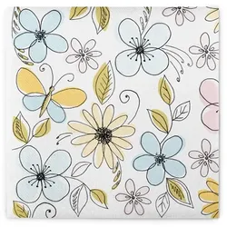 Sovie HOME Serviette Nikita aus Linclass® Airlaid 40 x 40 cm, 12 Stück Schmetterling Blumen Frühling Sommer