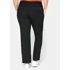 sheego Cargohose Schnitt schwarz 80