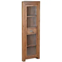 MiaMöbel Eckvitrine Masala 55 x 160 x 35 cm Braun