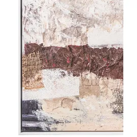 Beliani Canvas Delvin Abstraktes Muster Braun