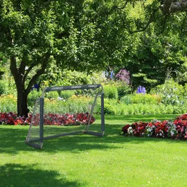 Relaxdays Fußballtor & 150x75x110 cm, grau