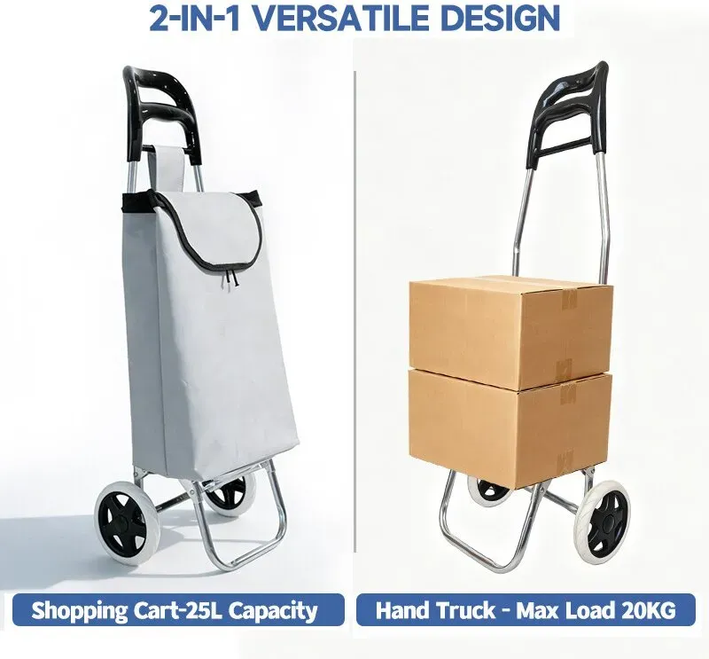 Strong bird 2026 Neuheit | Ergonomischer Griff, grauer Einkaufswagen in großer Größe, klappbar, europäischer Bestseller, seniorenfreundlicher Einkaufswagen, große Kapazität & robust für Supermarkteinkäufe