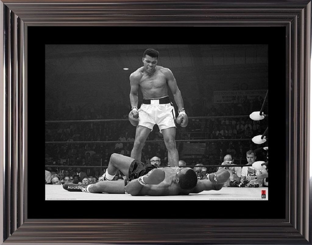 Muhammad Ali FIN 60*80 cm schwarz"Foto mit Bilderrahmen Muhammad Ali FIN 60*80 cm"