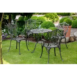 Garten-Essgruppe MERXX "Lugano", schwarz, Sitzmöbel-Sets
