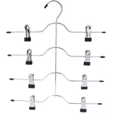 Multifunktionaler 4-lagiger Hosenbügel Aus Edelstahl Mit 8 Clips