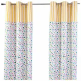 Homescapes ÖSENVORHANG Bunte Punkte blickdicht 2er-Set, 117/137 cm