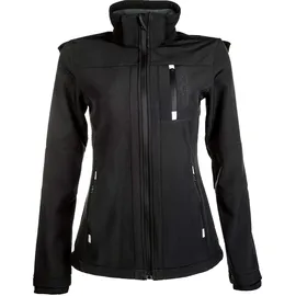 HKM 5273 Softshelljacke Sport, Damen Mädchen Jacke Regenjacke Kapuze, Schwarz (Black), M