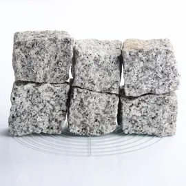 Schicker Mineral Mineral Granit Pflastersteine hellgrau 5x5x5 cm 25 kg