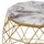 Beliani BEISTELLTISCH Marmor Optik weiß/gold Zehneck Halsey