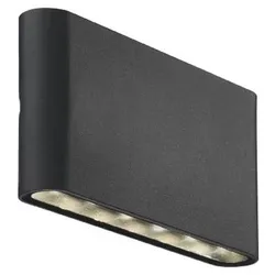 Nordlux schwarze LED Außen-Wandleuchte KINVER 6W
