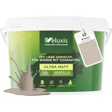 Veluxis Wandfarbe Beige Hellgrau Creme Matt Innenfarbe – Deckkraft Klasse 1, VOC-frei, Ohne Grundierung, Tropfarm – Wohnzimmer & Schlafzimmer – 2,5L (Seedy Sunflower)