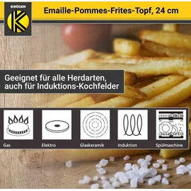 Krüger Frittiertopf 24 cm mit Einsatzkorb