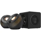Creative Labs Creative Pebble X Plus 2.1 Lautsprecher, Bluetooth 5.3, USB-C, Schwarz