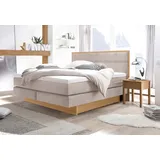 Hasena Ottawa Boxspringbett 140-180 cm Braun / beige Liegefläche:180 x 200 cm, Topper:Superio-Topper