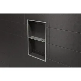 Schlüter Systems SHELF-N-S1 Wand-Ablagesystem Edelstahl gebürstet