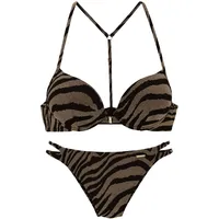 Bruno Banani Push-Up-Bikini Damen Schwarz/Gold 34 Cup C
