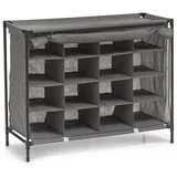 Zeller Textilschuh-Organizer 16 Paar Schuhe 0 x 0 x 0 cm hellgrau / grau