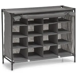 Zeller Textilschuh-Organizer 16 Paar Schuhe 0 x 0 x 0 cm hellgrau / grau
