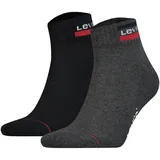 Levi's Kurzsocken 2 Paar Grau/Schwarz 39-42
