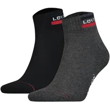 Levi's Kurzsocken 2 Paar Grau/Schwarz 39-42