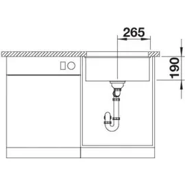Blanco Rotan 500-U anthrazit + Handbetätigung