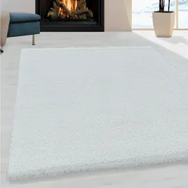 Ayyildiz Fluffy 3500 Hochflorteppich 80 x 150 cm weiß