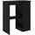 vidaXL Bartisch mit Regal 90 x 47,5 x 103,5 cm Schwarz