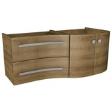 Camargue Wave Waschtischunterschrank  (118,4 x 54 x 49,8 cm, Rechts, Berg Eiche, Matt)