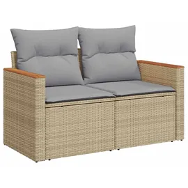 vidaXL Garten-Lounge-Set 11-tlg. beige