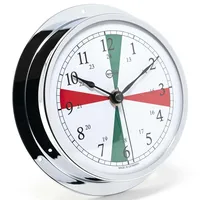 Barigo 611CRFS Viking Quarz-Schiffsuhr Funksektor 155 x 35 mm, mit Messinggehäuse verchromt, Mineralglas, 3-Minuten-Sperrsegmenten