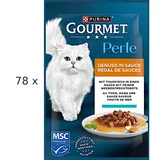 (€ 8,54/kg) Gourmet Perle Genuss in Sauce Thunfisch 78 x 85 g