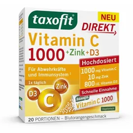 Taxofit Vitamin C 1000 + Zink + D3 Direkt Granulat 20 St.
