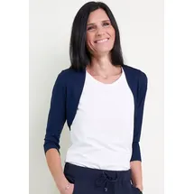 Seidel Moden Shirtjacke mit 3/4 Ärmeln Schwarz 42