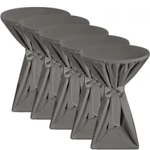 Beautissu Stehtischhusse Premium Anthrazit Ø 80-85 cm
