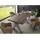 MASSIVMOEBEL24.DE Baumtisch Akazie 220 x 77 x 100 cm grau lackiert