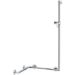 Keuco Duschhandlauf Plan Care 34908016611 mit Stange, verchromt, 600/600/1182mm, mit Halter