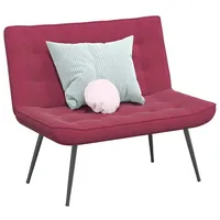 VidaXL Sitzbank Weinrot 110x74x84 cm Samt
