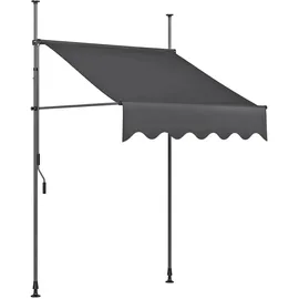 Garden Pleasure Klemmmarkise 200 x 120 cm granit