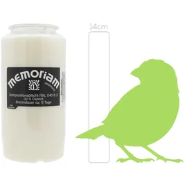 Aeterna MEMORIAM-Kompositionsöllicht 136 mm 20 St. Weiß
