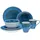 CreaTable CreaTable, Caldera Blau, Kombiservice aus Steinzeug, spülmaschinen- und mikrowellengeeignet, Qualitätsproduktion
