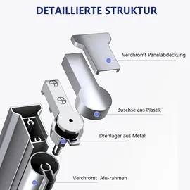 IMPTS Eckdusche mit Falttür links 120 x 90 cm Einscheibensicherheitsglas