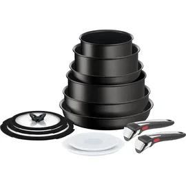 Tefal Ingenio Unlimited On Töpfe & Pfannen Set, 13-teilig, stapelbar, platzsparend, antihaftbeschichtet, Induktion, schwarz, L3959443