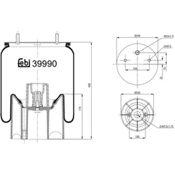 FEBI BILSTEIN Federbalg, Luftfederung 39990 9463281401,9463281401S1,21221307