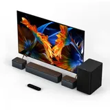 ultimea 5.1 Surround Soundbar 3D Sound System, Soundbar mit Subwoofer und Rear-Lautsprechern, Surround, Bass Einstellbare Heimkino mit einstellbarem - Schwarz