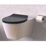 Schütte WC-Sitz Slim Anthrazit«, Duroplast, oval, mit Softclose-Funktion - grau