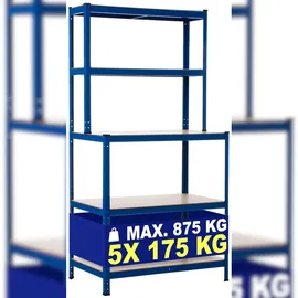 CLP Steckregal mit Werkbank Metall blau