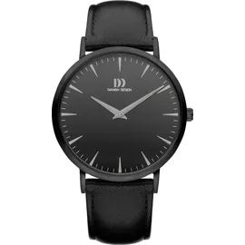 Danish Design HerrenArmbanduhr Edelstahl-Gehäuse, Leder-Armband